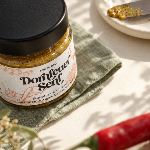 Dornfeuer-Senf – Sanddorn-Chili-Senf